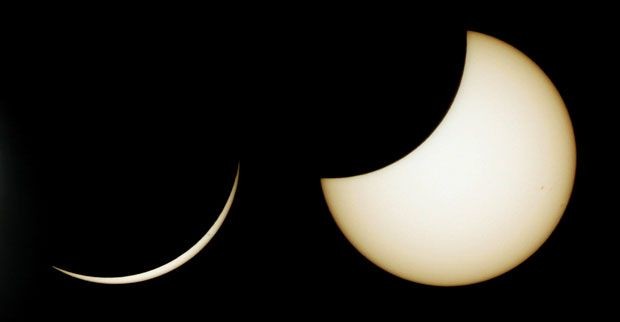 Gedeeltelijke eclips Tenerife